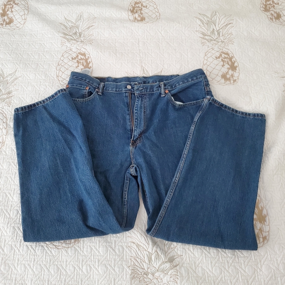 Mens Dark Blue Levi Jeans 550 W40 L30